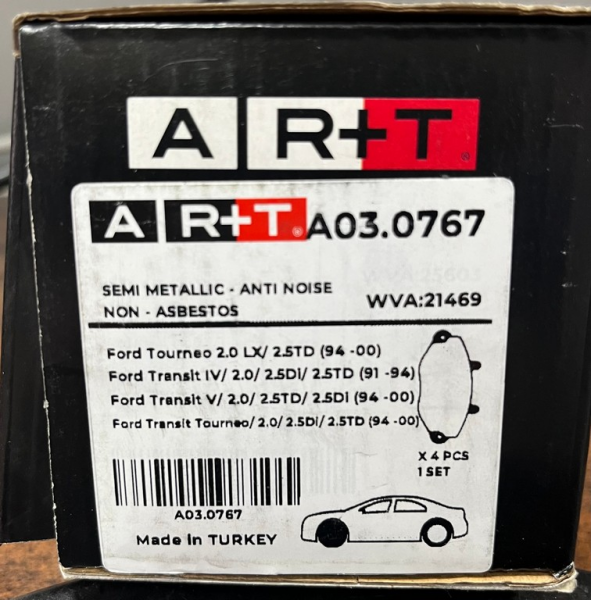 FORD TRANSİT T15 TOURNEO ÖN BALATA WVA: 21469 - OEM: 92VB2K021